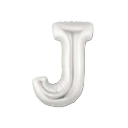 Palloncini Lettera J Argento mini shape 14" (35cm) in mylar, 5pz.