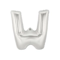 Palloncini Lettera W Argento mini shape 14" (35cm) in mylar, 5pz.