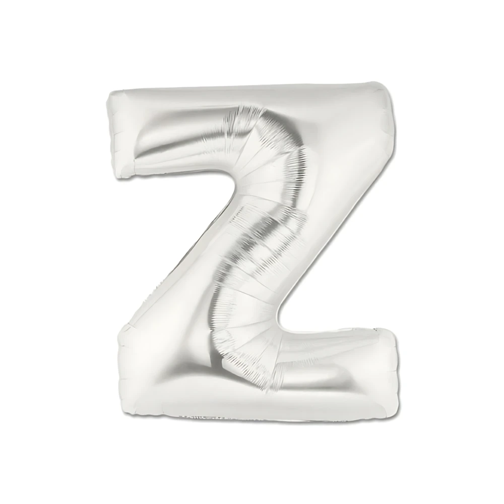 Palloncini Lettera Z Argento mini shape 14" (35cm) in mylar, 5pz.
