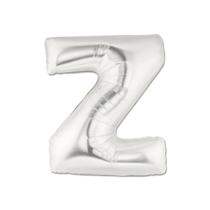 Palloncini Lettera Z Argento mini shape 14" (35cm) in mylar, 5pz.