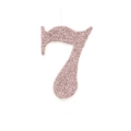 Candelina numero 7 Rose Gold glitter 9,5cm, 1pz.