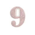Candelina numero 9 Rose Gold glitter 9,5cm, 1pz.
