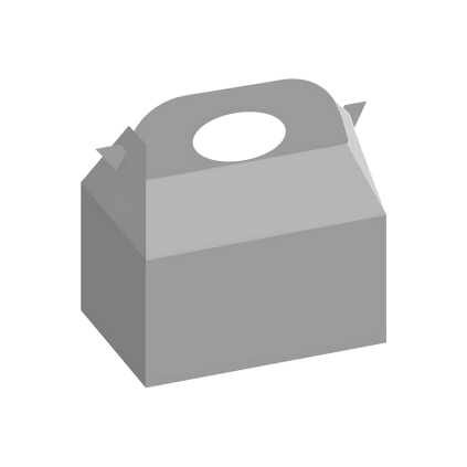 Scatole regalo Grigio in cartoncino con maniglia, 12pz.