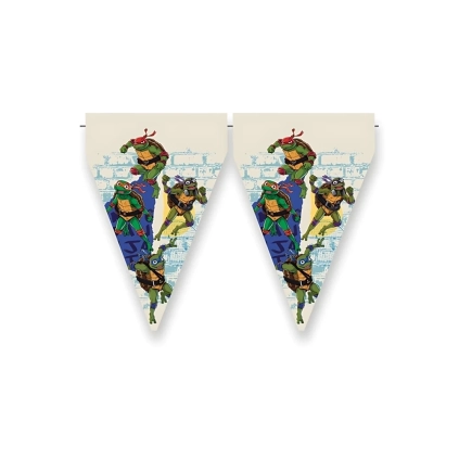 Festone bandierine Tartarughe Ninja, 1pz.