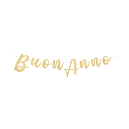 Festone bandierine Buon Anno Scritta Italic, 1pz.