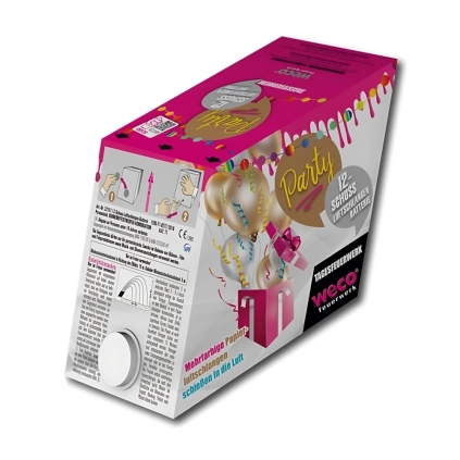 Batteria stelle filanti multicolor 12 lanci a 12metri, 1pz.