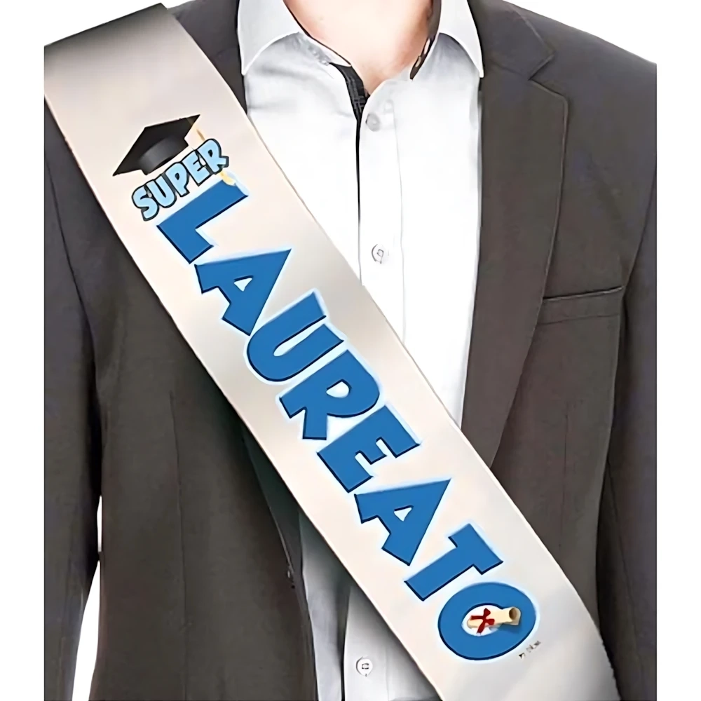 Fascia Laureato colore blu, 1pz.