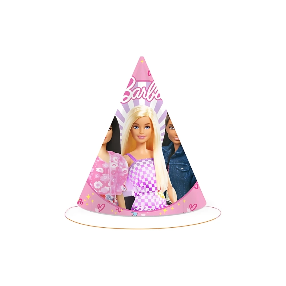 Cappellini Barbie in cartoncino, 6pz.