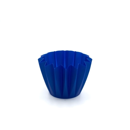 Porta vaso blu Plissettato diametro 10-11cm S/20, 1pz.