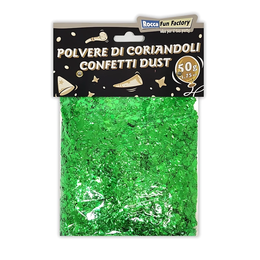 Polvere di Coriandoli Verde, 1 bustina da 50g.