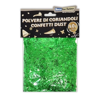 Polvere di Coriandoli Verde, 1 bustina da 50g.