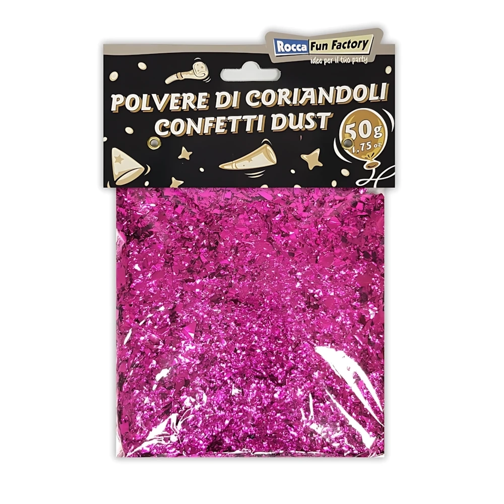 Polvere di Coriandoli Fucsia, 1 bustina da 50g.