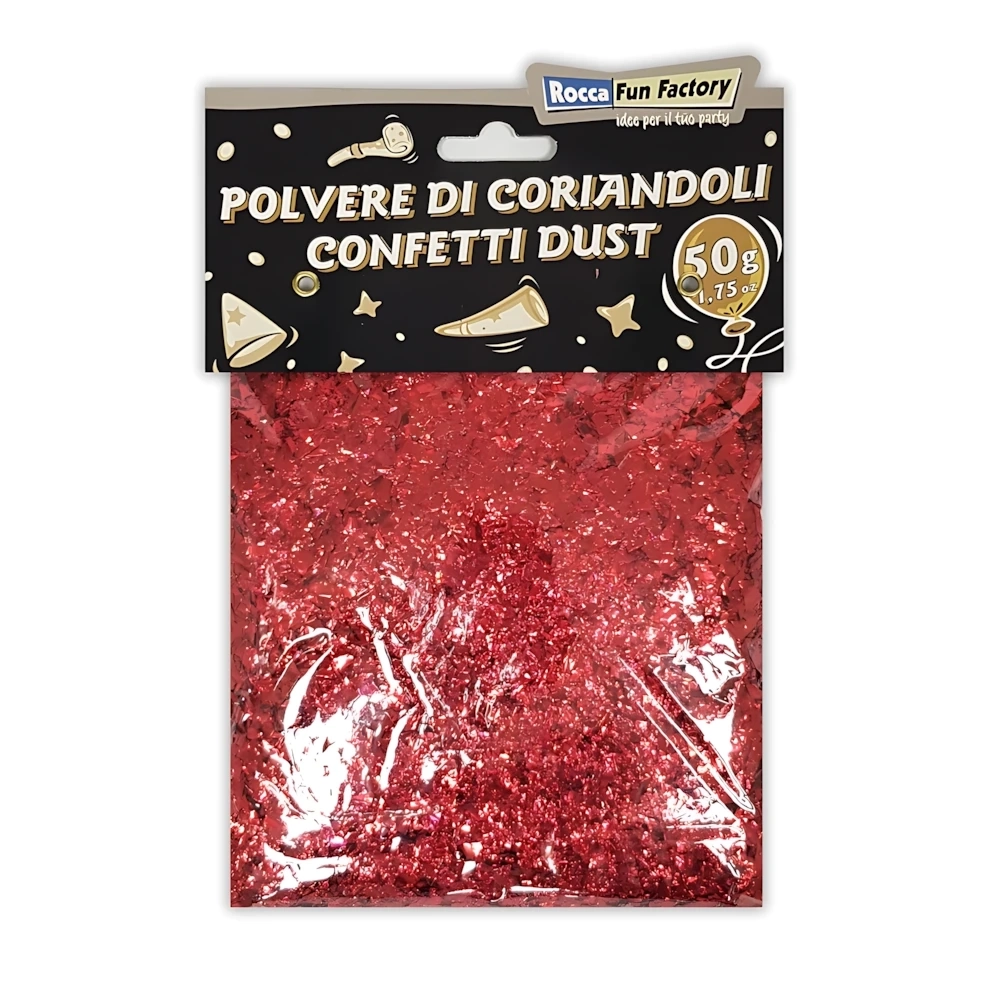 Polvere di Coriandoli Rossa, 1 bustina da 50g.