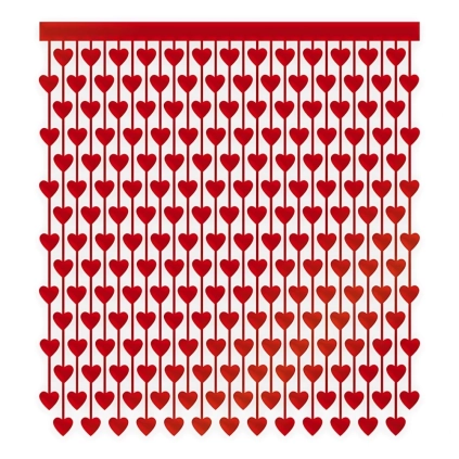 Foil Backdrop a Cuori Rossi 100x200 cm,  1pz.