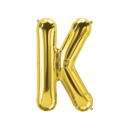 Palloncino Lettera K Oro super shape 40" (101cm) in mylar, 1pz.