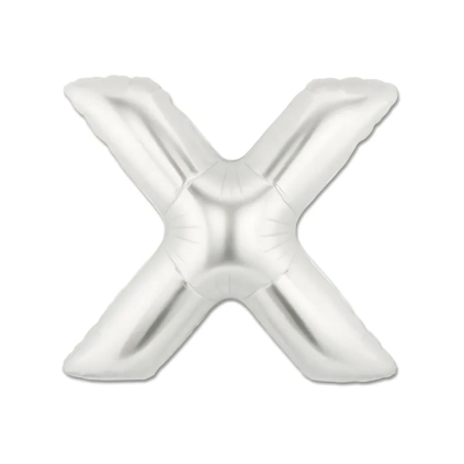 Palloncino Lettera "X" Argento super shape 40" (101cm) in mylar, 1pz.