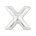 Palloncino Lettera "X" Argento super shape 40" (101cm) in mylar, 1pz.