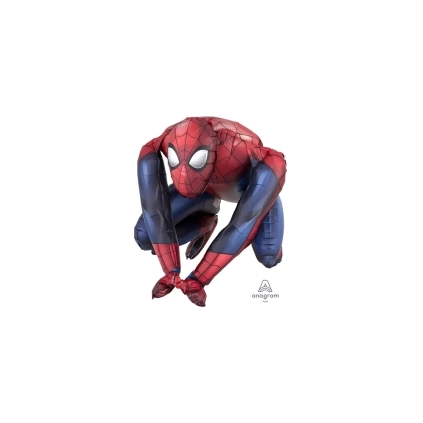 Palloncino Spiderman Sitting mini shape 15" (38cm) in mylar, 1pz.