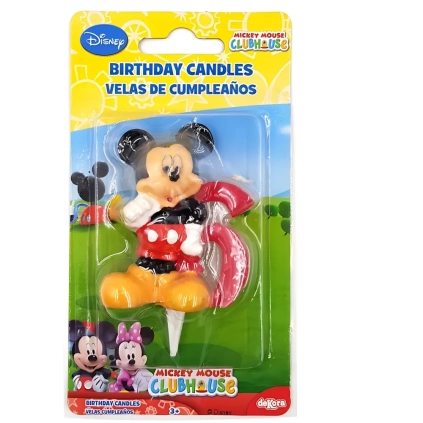 Candelina 3D Topolino numero 6, 1pz.