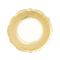 Piatti Liberty Bianco Bordo Oro 27cm, 8pz.