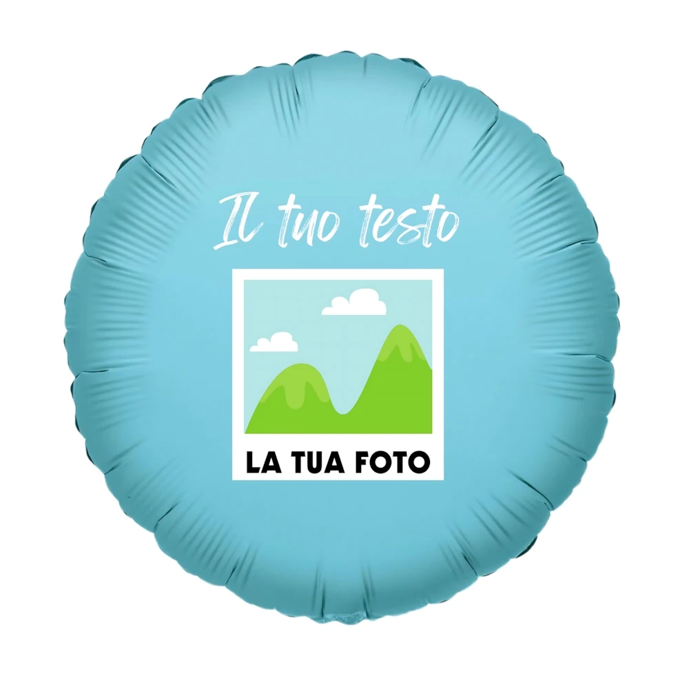 Palloncino tondo personalizzato con foto, testo o logo, 1pz.