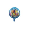 Palloncino Happy Birthday Ologr. Fumetto Blu standard shape 18" (45cm) in mylar, 1pz.