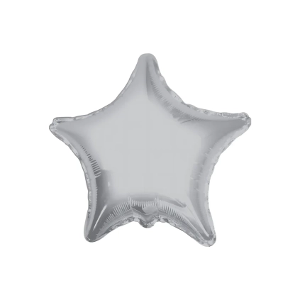 Palloncino Stella Argento super shape 36" (91cm) in mylar, 1pz.
