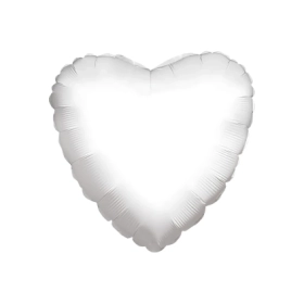 Palloncino cuore Bianco super shape 36" (91cm) in mylar, 1pz.