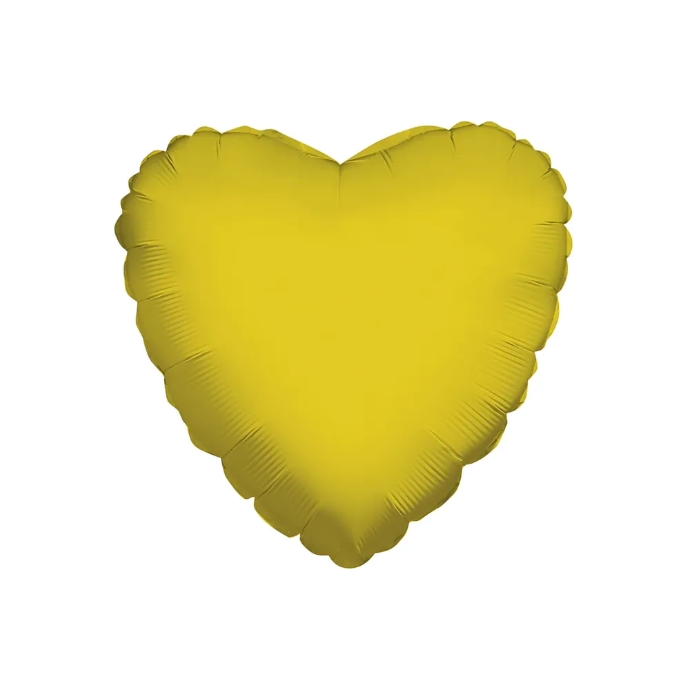 Palloncino cuore Oro super shape 36" (91cm) in mylar, 1pz.