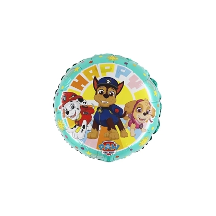 Palloncino Paw Patrol & Friends standard shape 18" (45cm) in mylar, 1pz.