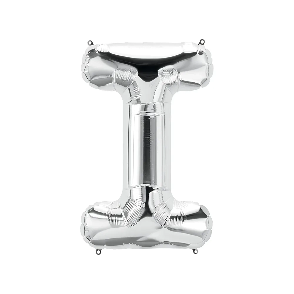 Palloncino Lettera I Argento super shape 40" (101cm) in mylar, 1pz.
