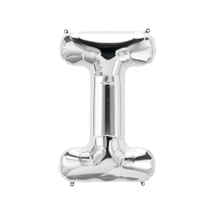 Palloncino Lettera I Argento super shape 40" (101cm) in mylar, 1pz.
