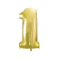 Palloncino numero 1 Champagne con valvola super shape 40" (101cm) in mylar, 1pz.