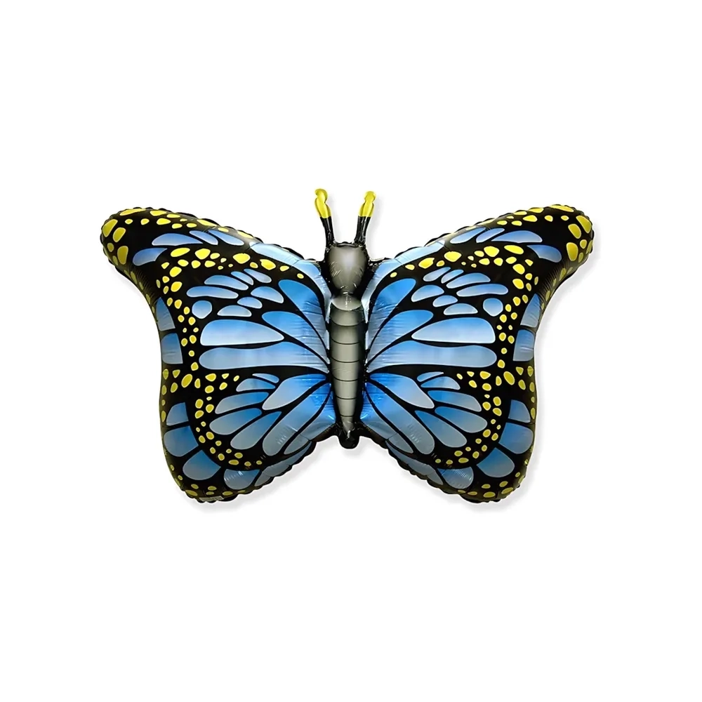 Palloncino Farfalla Blu super shape 38" (96cm) in mylar, 1pz.