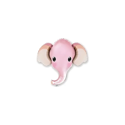 Palloncini Elefante rosa mini shape 12" (30cm) in mylar, 5pz.