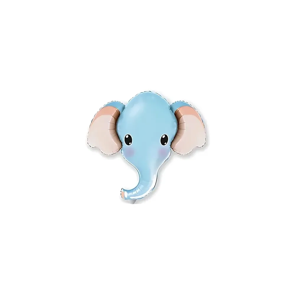 Palloncini Elefante celeste mini shape 12" (30cm) in mylar, 5pz.