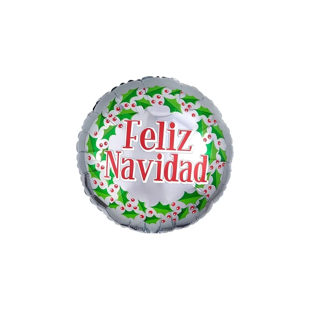 Palloncino Feliz Navidad Ghirlanda standard shape 18" (45cm) in mylar, 1pz.