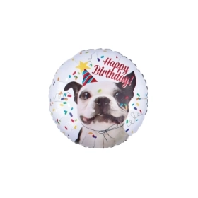 Palloncino Happy Birthday Cane standard shape 18" (45cm) in mylar, 1pz.