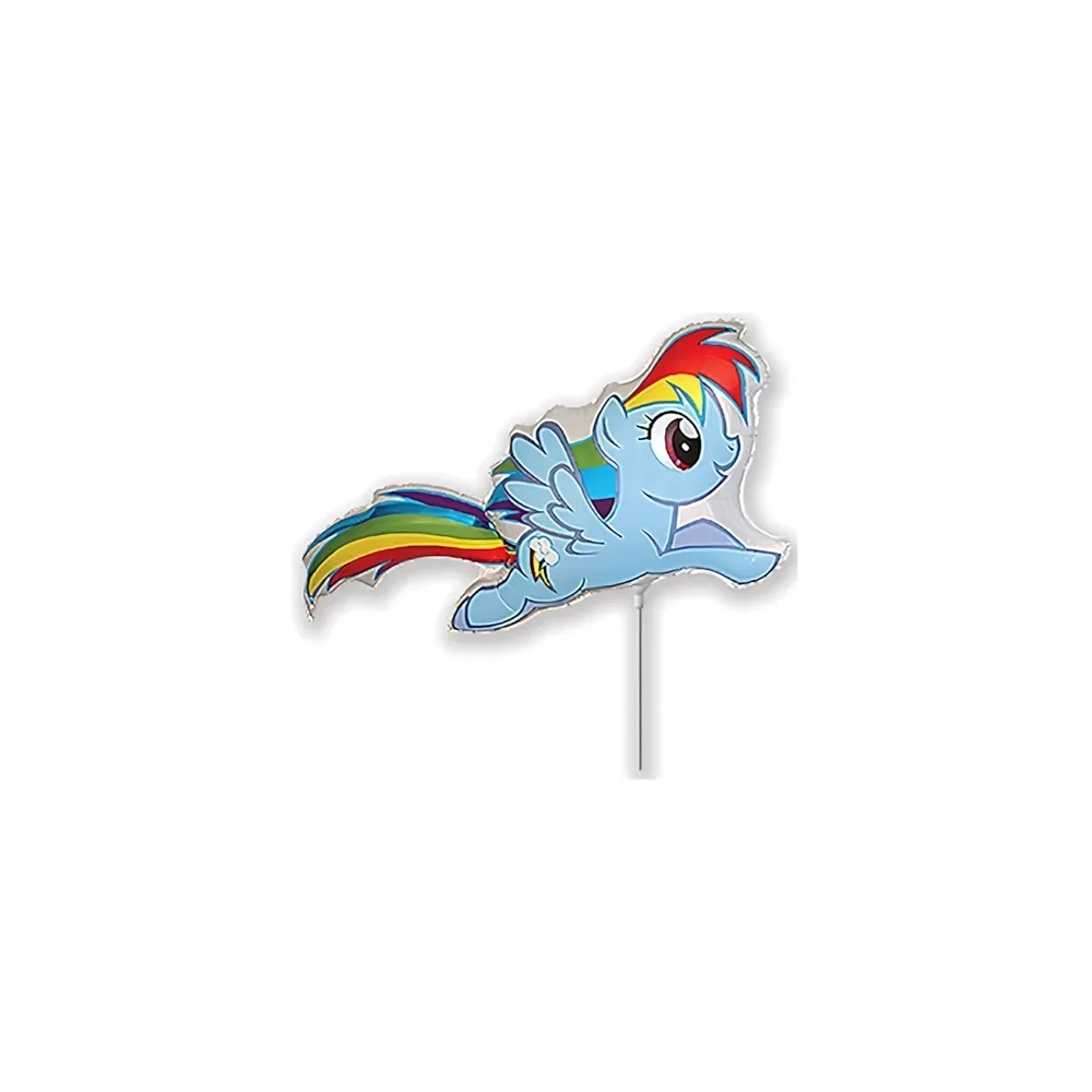 Palloncini My Little Pony Rainbow Dash mini shape 16" (40cm) in mylar, 5pz.