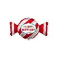 Palloncino Happy Birthday Caramella super shape 36" (91cm) in mylar, 1pz.