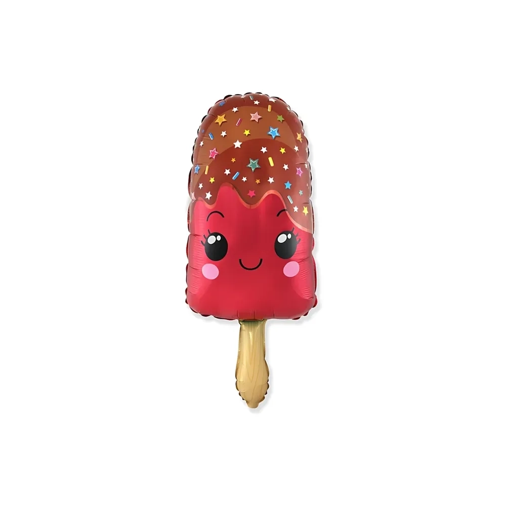 Palloncino gelato ghiacciolo Rosso super shape 33" (83cm) in mylar, 1pz.