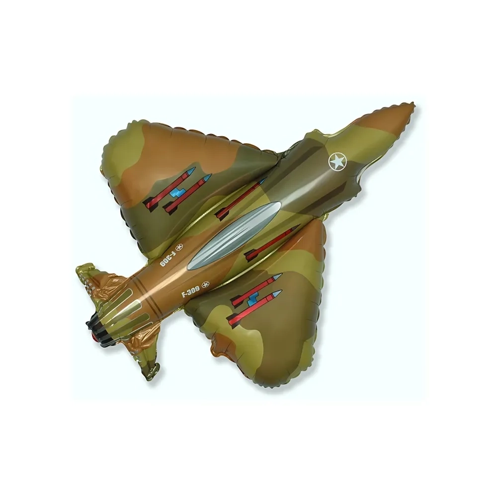 Palloncino Aereo Militare Verde super shape 39" (99cm) in mylar, 1pz.