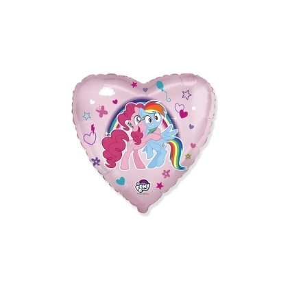 Palloncino My Little Pony Abbracci cuore standard shape 18" (45cm) in mylar, 1pz.