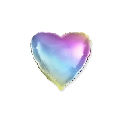 Palloncino cuore Gradient standard shape 18" (45cm) in mylar, 1pz.