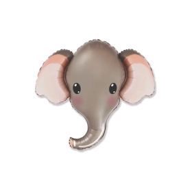 Palloncino Elefante Grigio super shape 32" (81cm) in mylar, 1pz.