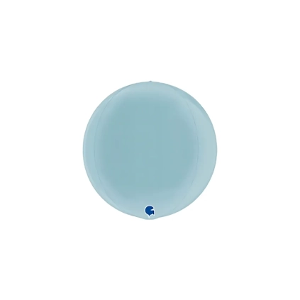 Palloncino Sfera 4D Azzurro mini shape 15" (38cm) in mylar, 1pz.
