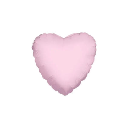 Palloncino Cuore Rosa Chiaro standard shape 18" (45cm) in mylar, 1pz.