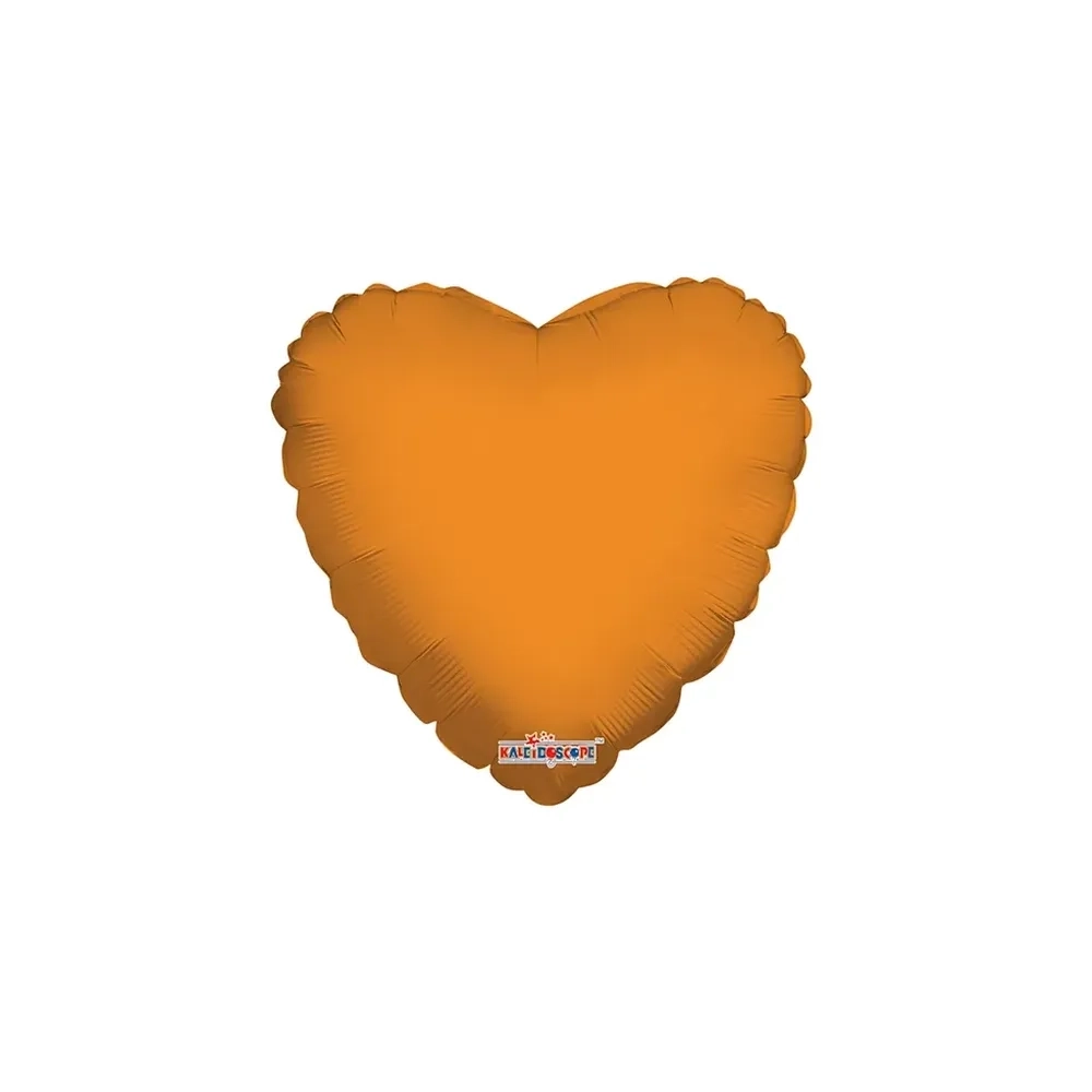 Palloncino Cuore Arancio standard shape 18" (45cm) in mylar, 1pz.