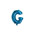 Palloncino Lettera G Blu mini shape 14" (35cm) in mylar, 1pz.