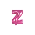 Palloncino Lettera Z fucsia mini shape 14" (35cm) in mylar, 1pz.